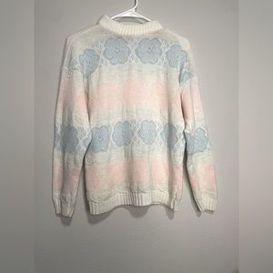 Spunky-Vintage flower chunky sweater